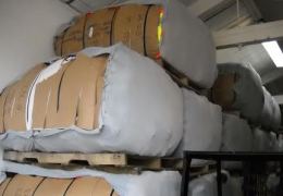 Bales of used clothing for export worldwide