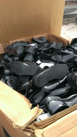 black shoes in a box