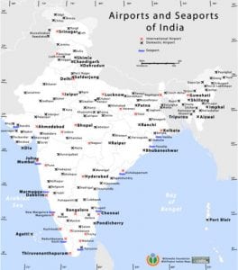 map of indian ports for importing