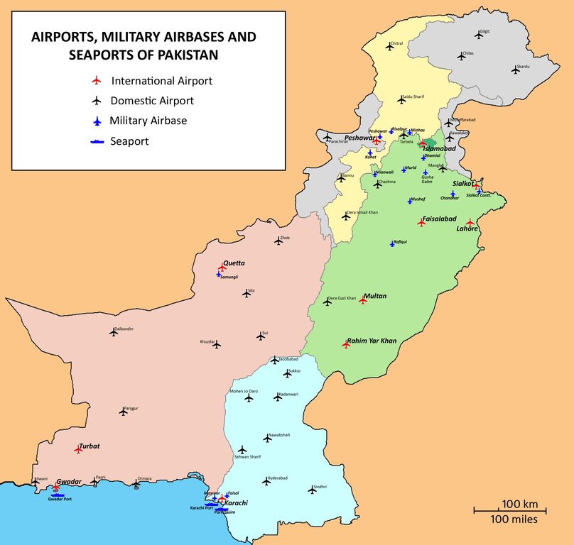 pakistan map and seaports