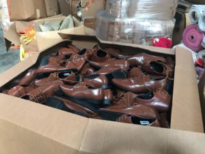 box full of mens dress shoes